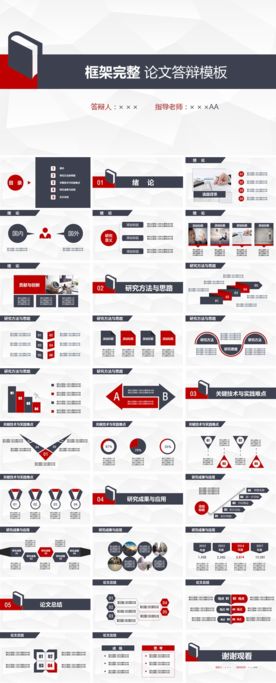时尚简约论文答辩PPT模板