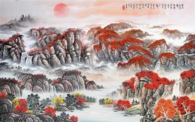 高清山水国画背景壁纸