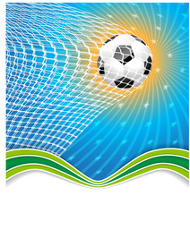 足球进球世界杯宣传栏目传单矢量