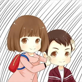 原创卡通Q版可爱情侣