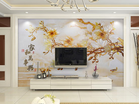 现代家居墙纸样机