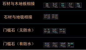 石材与木地板地毯门槛石相接