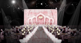 粉色婚礼仪式区