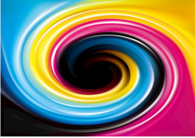 创意红色质感扭曲空间背景