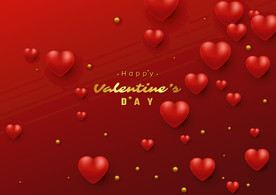 创意质感立体爱心情人节