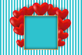 创意质感爱心情人节