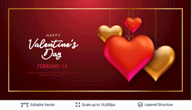 创意质感爱心情人节