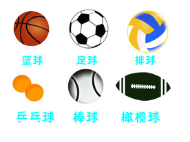 矢量运动健身体育小球