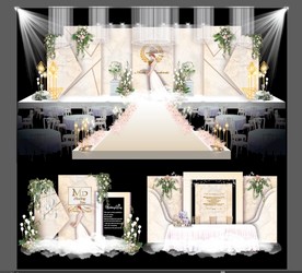 香槟色婚礼效果图