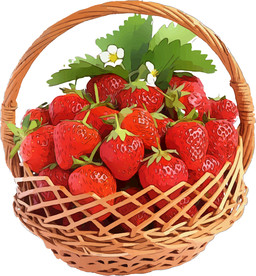 草莓 矢量手绘素材