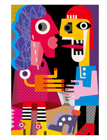 商业综合体海报潮流元素不规则图