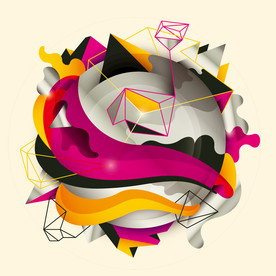 矢量炫彩不规则几何图形