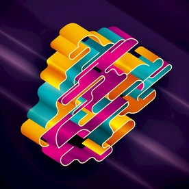 炫彩商业综合体潮玩几何图形