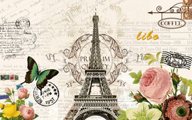 欧式复古大型壁画