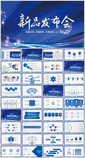 新品发布会 年终工作总结PPT
