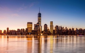 大型现代黄昏城市背景壁纸