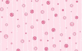 大型粉色卡通线条背景壁纸