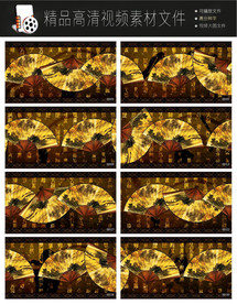 炫酷扇子视频喜庆舞台