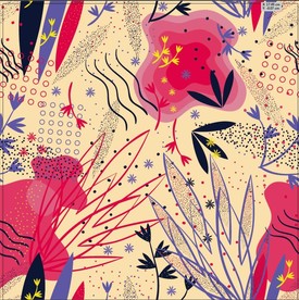 原创抽象花卉植物无缝连接花型