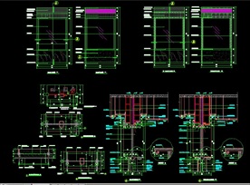 邮政储蓄银行现金柜台剖面cad