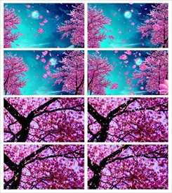 清新唯美的鲜花盛开LED视频