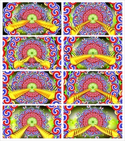 震撼水鼓舞花木兰LED视频背景