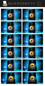 音响喇叭传播蓝圈转场LED视频