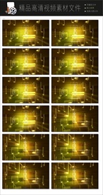 创意梦幻灯展光效闪烁变幻空镜头