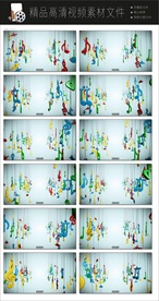 晚会舞台背景音乐视频转场空镜头