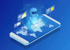 智能天气预报播报插画闪屏