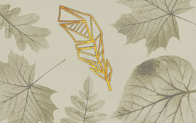 复古抽象金属树叶背景墙装饰画