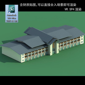 中式建筑 中式多层 中式别墅