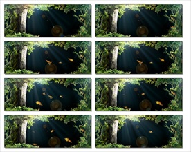 绿色清新梦幻LED大屏视频素材