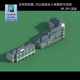 中式建筑 中式多层 中式别墅