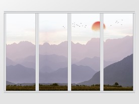 新中式日出移门