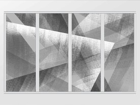 北欧抽象几何简约移门