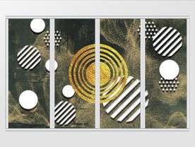 3D立体金箔几何移门