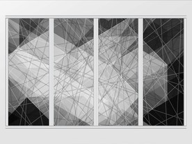 现代简约抽象线条几何移门