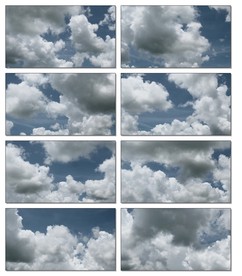 蓝天白云动态视频云层流云延时