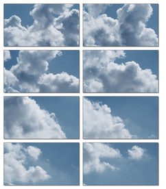 延时蓝天白云动态视频云层流云