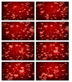 梦幻唯美爱心视频LED大屏片头