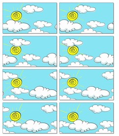 卡通动画童年儿童背景视转场视频