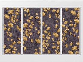 现代大气金色叶子移门