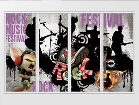 现代简约嘻哈摇滚移门