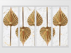 现代金箔叶子移门