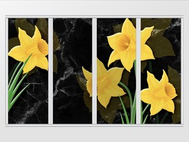 3d立体花卉移门