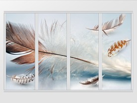 简约大气飘逸羽毛移门