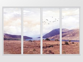 大理石风景移门