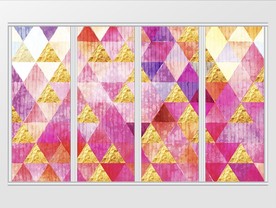 北欧现代简约抽象几何背景移门