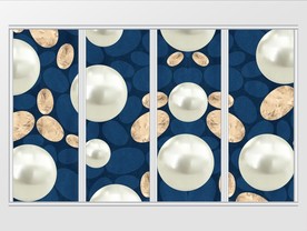 现代唯美简约金箔移门